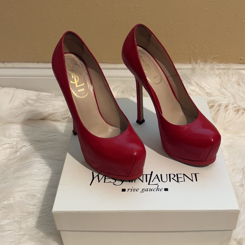 Auth Yves Saint Laurent Pumps Tribtoo Stiletto 36